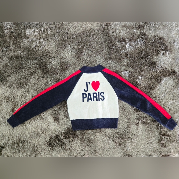 CHRISTIAN DIOR 2021 I Love Paris wool cropped track jacket zip bomber size US 6 - Picture 9 of 13